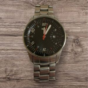 Puma Stainless Steel Watch with Black Dial